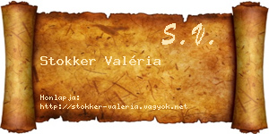 Stokker Valéria névjegykártya
